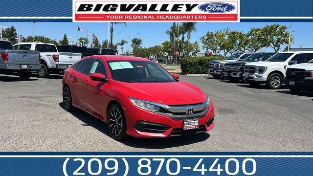 Rallye Red 2016 Honda Civic Sedan Front-Wheel Drive Continuously Variable Transmission