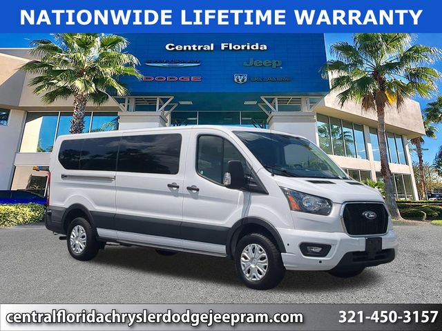 Oxford White 2024 Ford Transit Passenger 350 XLT Low Roof LB RWD Van Rear-Wheel Drive