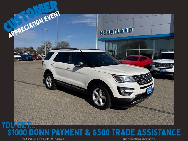 White Platinum Clearcoat Metallic 2016 Ford Explorer XLT 4WD SUV / Crossover All-Wheel Drive 6-Speed Automatic