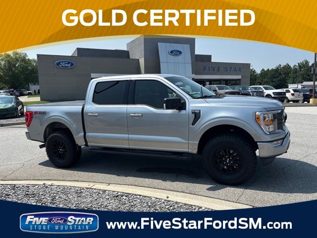 Iconic Silver Metallic 2022 Ford F-150 Pickup Truck Four-Wheel Drive Automatic