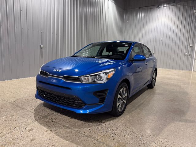 Sporty Blue 2023 Kia Rio Sedan Front-Wheel Drive Continuously Variable Transmission