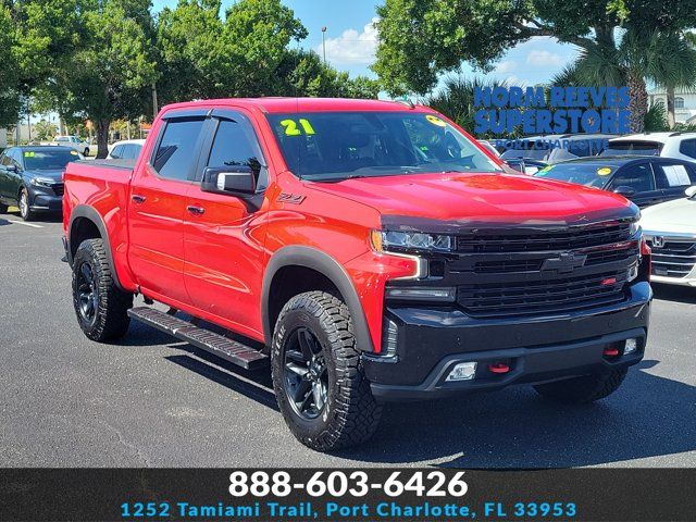 Red Hot 2021 Chevrolet Silverado 1500 Pickup Truck Four-Wheel Drive Automatic