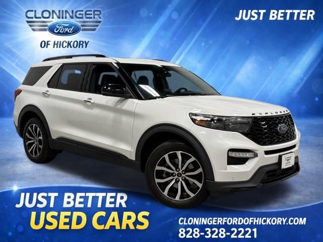 Star White Metallic Tri-Coat 2020 Ford Explorer ST AWD SUV / Crossover All-Wheel Drive Automatic
