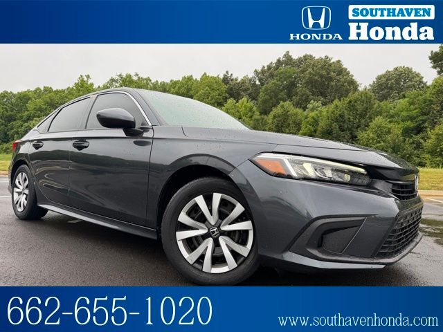 Gray Metallic 2024 Honda Civic LX FWD Sedan Front-Wheel Drive Continuously Variable Transmission