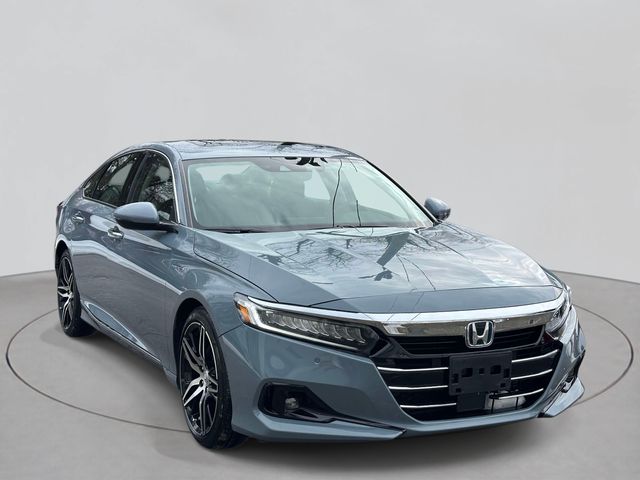 Sonic Gray Pearl 2021 Honda Accord Hybrid Touring FWD Sedan Front-Wheel Drive Continuously Variable Transmission