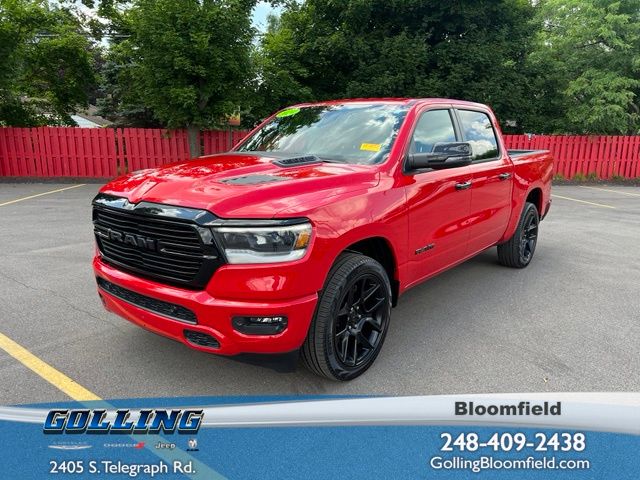 Flame Red Clearcoat 2024 RAM 1500 Pickup Truck Four-Wheel Drive 8-Speed Automatic
