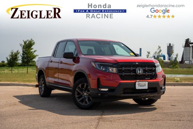 Radiant Red Metallic II 2024 Honda Ridgeline Pickup Truck All-Wheel Drive 9-Speed Automatic