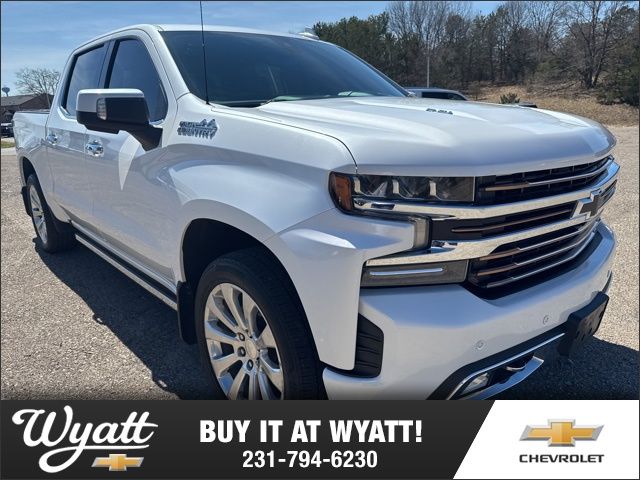 White 2020 Chevrolet Silverado 1500 High Country Crew Cab 4WD Pickup Truck Four-Wheel Drive Automatic