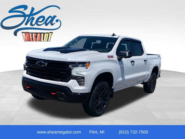 White (Iridescent Pearl Tricoat) 2023 Chevrolet Silverado 1500 LT Trail Boss Crew Cab 4WD Pickup Truck Four-Wheel Drive Automatic