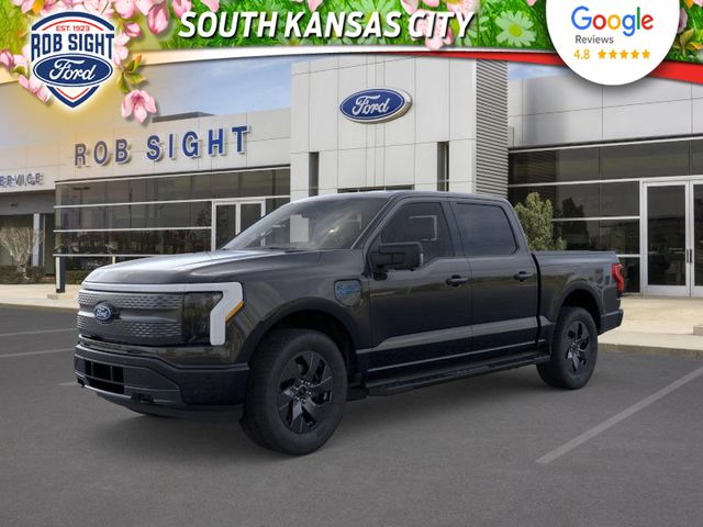 Agate Black Metallic 2025 Ford F-150 Lightning Flash SuperCrew AWD Pickup Truck All-Wheel Drive Automatic