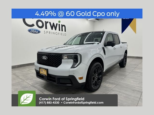 White Metallic 2025 Ford Maverick Lariat SuperCrew AWD Pickup Truck All-Wheel Drive 8-Speed Automatic