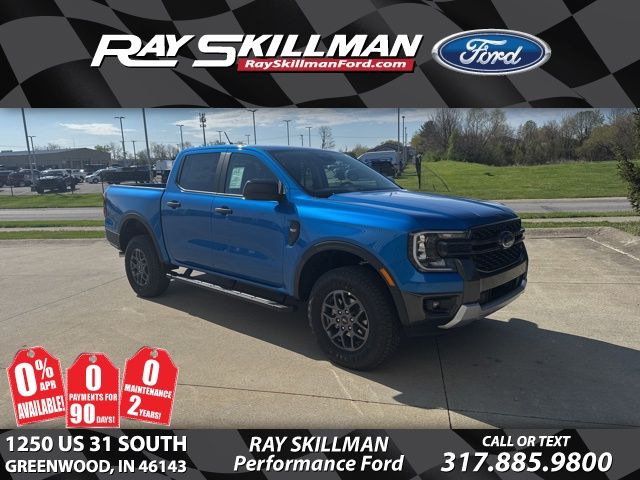 Blue Metallic 2026 Ford Ranger Pickup Truck Four-Wheel Drive Automatic
