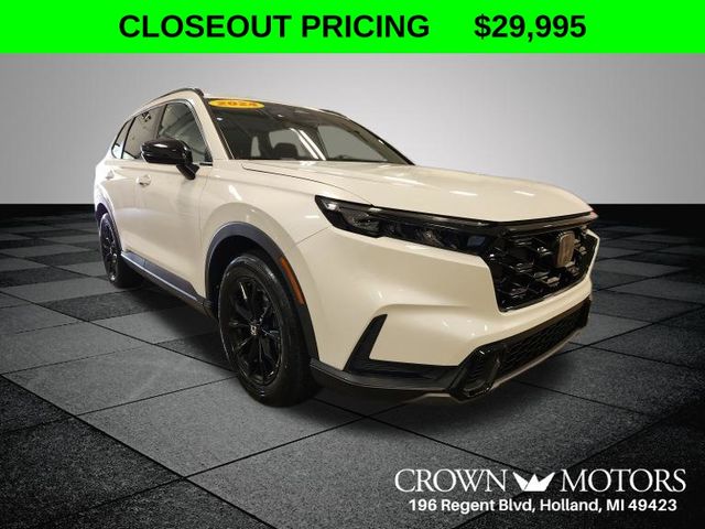Platinum White Pearl 2024 Honda CR-V Hybrid SUV / Crossover Front-Wheel Drive Continuously Variable Transmission