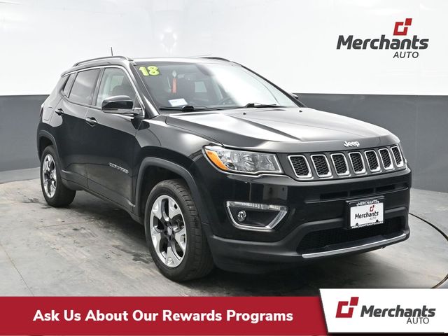 Diamond Black Crystal Pearlcoat 2018 Jeep Compass Limited 4WD SUV / Crossover Four-Wheel Drive 9-Speed Automatic