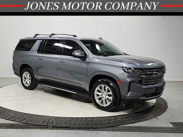 Gray (Satin Steel Metallic) 2021 Chevrolet Suburban Premier 4WD SUV / Crossover Four-Wheel Drive