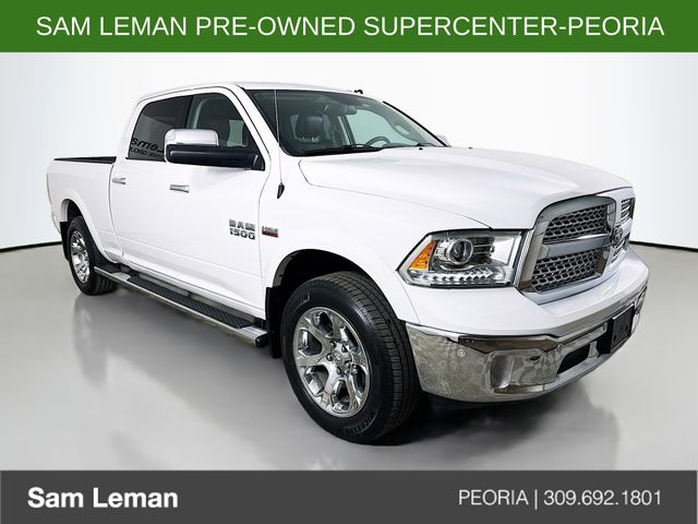 Bright White Clearcoat 2018 RAM 1500 Laramie Crew Cab 4WD Pickup Truck Four-Wheel Drive 8-Speed Automatic