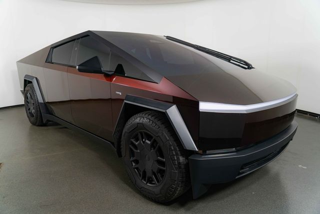Gray (Stainless Steel) 2024 Tesla Cybertruck Cyberbeast Crew Cab AWD Pickup Truck All-Wheel Drive 1-Speed Automatic