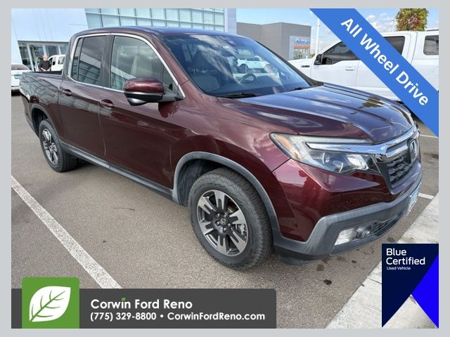 Red (Burgundy) 2019 Honda Ridgeline Pickup Truck All-Wheel Drive 6-Speed Automatic