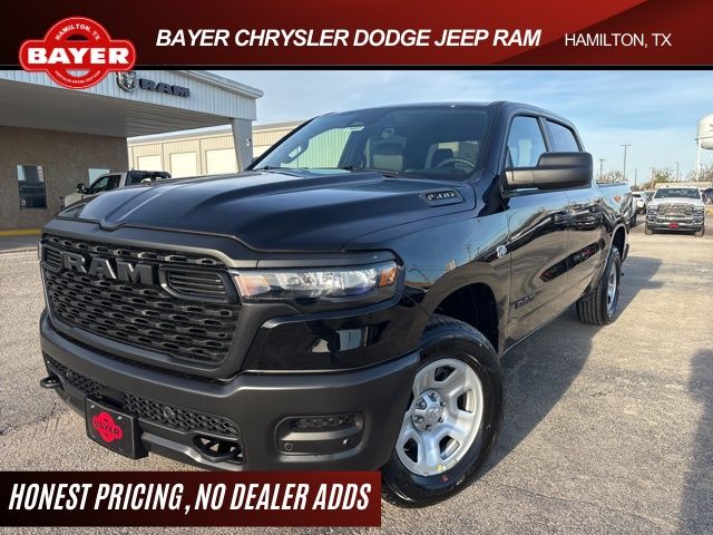 Diamond Black Crystal Pearlcoat 2026 RAM 1500 Tradesman Crew Cab 4WD Pickup Truck Four-Wheel Drive 8-Speed Automatic