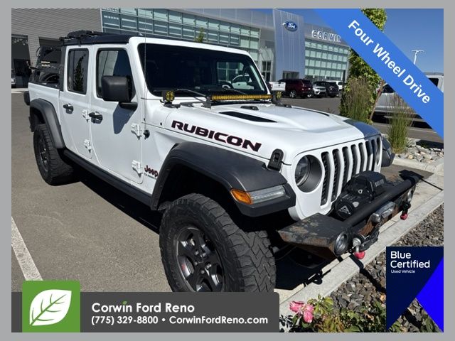 Bright White Clearcoat 2020 Jeep Gladiator Rubicon Crew Cab 4WD Pickup Truck Four-Wheel Drive 8-Speed Automatic
