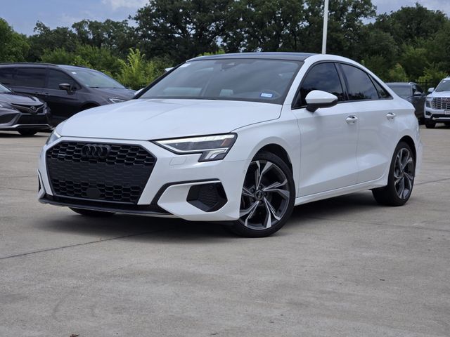 Ibis White 2023 Audi A3 Sedan All-Wheel Drive 7-Speed Automatic