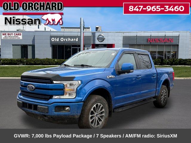 Blue 2020 Ford F-150 Lariat SuperCrew 4WD Pickup Truck Four-Wheel Drive Automatic