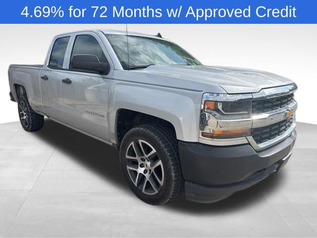 Silver Ice Metallic 2016 Chevrolet Silverado 1500 LS Double Cab 4WD Pickup Truck Four-Wheel Drive 6-Speed Automatic Overdrive