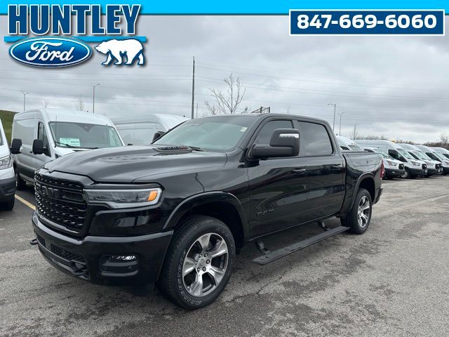 Diamond Black Crystal Pearlcoat 2025 RAM 1500 Limited Crew Cab 4WD Pickup Truck Four-Wheel Drive 8-Speed Automatic