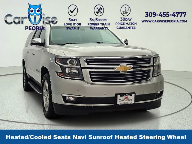 Silver Ice Metallic 2015 Chevrolet Suburban SUV / Crossover Four-Wheel Drive 6-Speed Automatic Overdrive