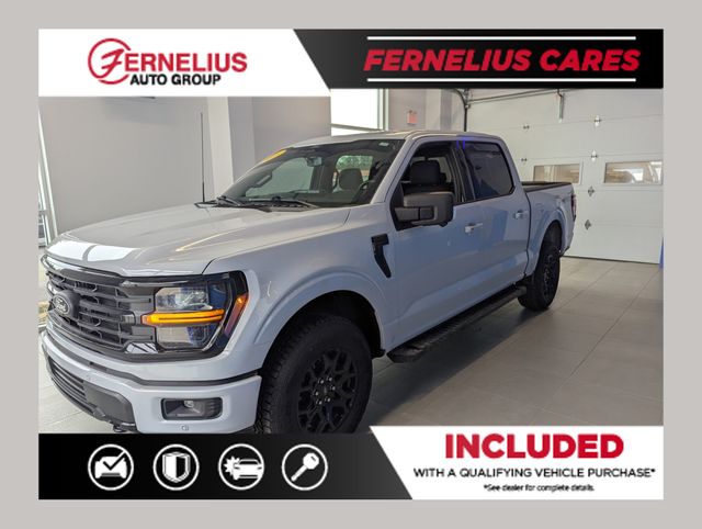 White Metallic 2025 Ford F-150 XLT SuperCrew 4WD Pickup Truck Four-Wheel Drive Automatic