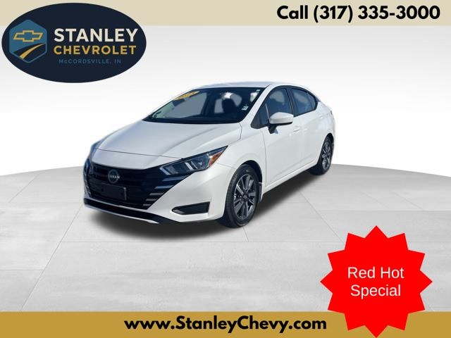 Aspen White Tricoat 2024 Nissan Versa SV FWD Sedan Front-Wheel Drive Continuously Variable Transmission