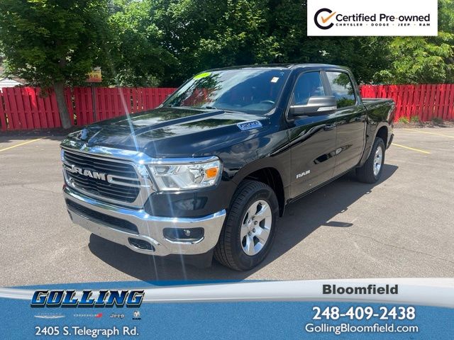 Diamond Black Crystal Pearlcoat 2021 RAM 1500 Pickup Truck Four-Wheel Drive 8-Speed Automatic