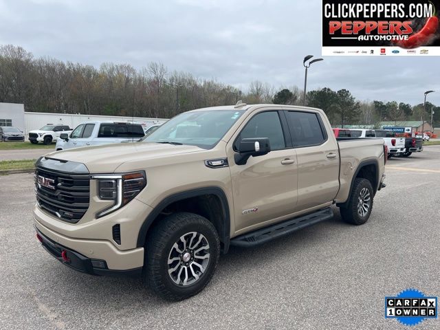 Desert Sand Metallic 2023 GMC Sierra 1500 AT4 Crew Cab 4WD Pickup Truck Four-Wheel Drive Automatic