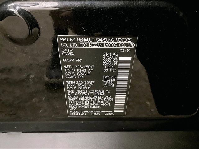 2019 Nissan Rogue SV Black at South Hills Kia