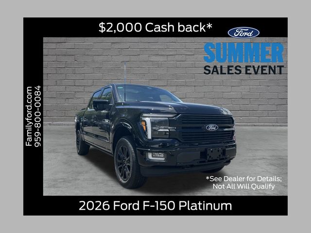 Agate Black Metallic 2026 Ford F-150 Pickup Truck Four-Wheel Drive Automatic