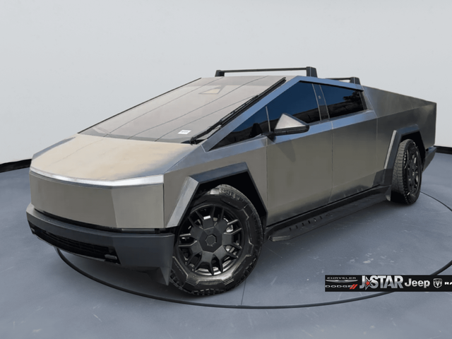 Gray (Stainless Steel) 2024 Tesla Cybertruck Pickup Truck All-Wheel Drive 1-Speed Automatic