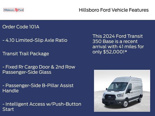2024 Avalanche Gray Metallic Ford Transit Cargo Van Base AWD Van