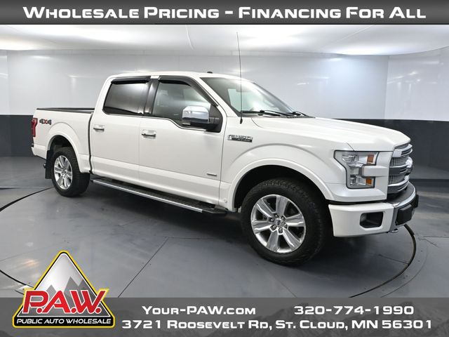 White Platinum Metallic Tri-Coat 2017 Ford F-150 Pickup Truck Four-Wheel Drive Automatic