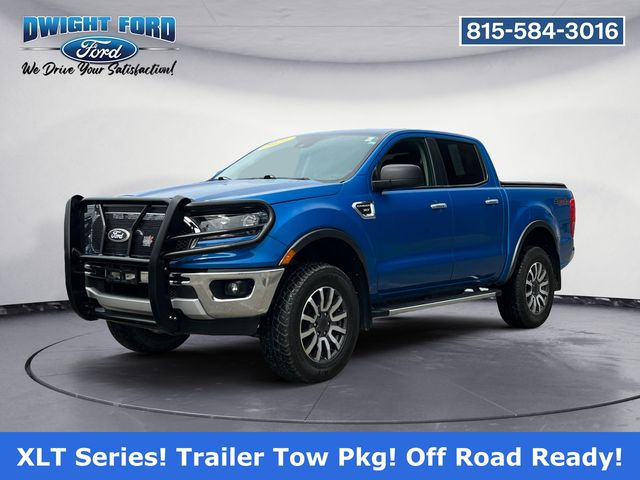 Blue Metallic 2021 Ford Ranger XLT SuperCrew 4WD Pickup Truck Four-Wheel Drive Automatic