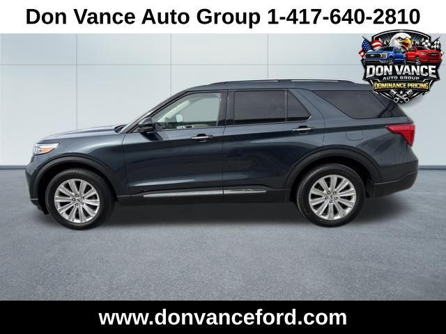 Stone Blue Metallic 2022 Ford Explorer Limited AWD SUV / Crossover All-Wheel Drive Automatic