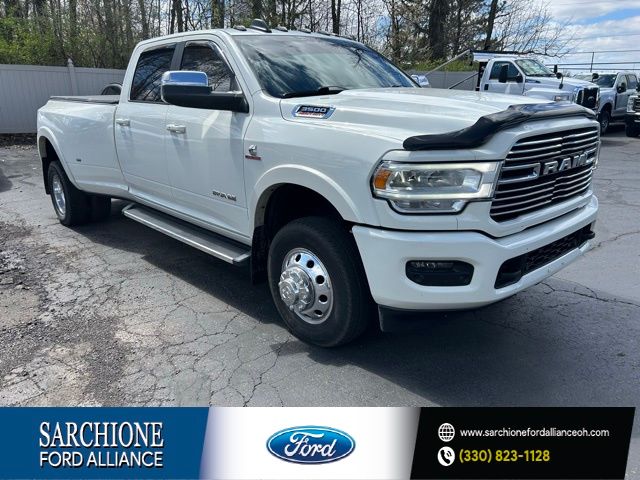 Pearl White 2020 RAM 3500 Laramie Crew Cab LB DRW 4WD Pickup Truck Four-Wheel Drive 6-Speed Automatic