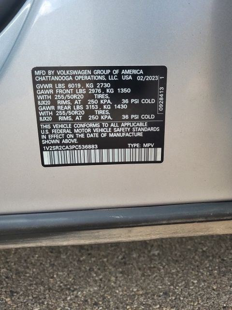 2023 Volkswagen Atlas 3.6L V6 SEL R-Line Silver at Brown Honda