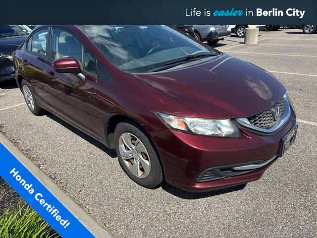 Red (Crimson Pearl) 2015 Honda Civic LX Sedan Front-Wheel Drive Continuously Variable Transmission