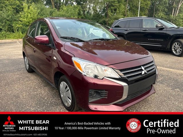 Purple 2024 Mitsubishi Mirage Hatchback Front-Wheel Drive Continuously Variable Transmission