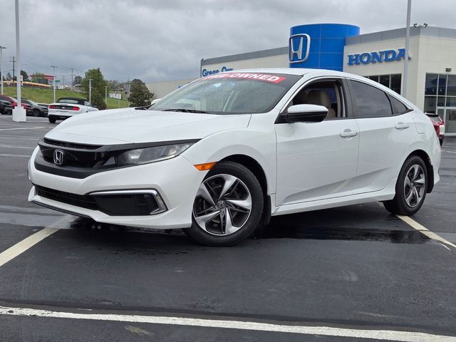 White 2020 Honda Civic LX Sedan FWD Sedan Front-Wheel Drive Continuously Variable Transmission