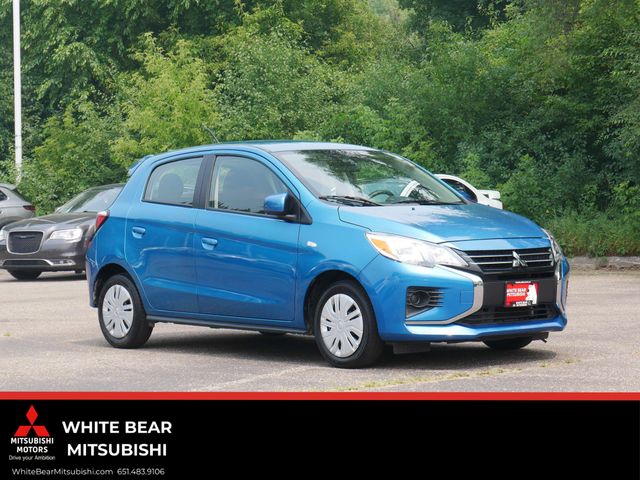 Blue 2024 Mitsubishi Mirage Hatchback Front-Wheel Drive Continuously Variable Transmission