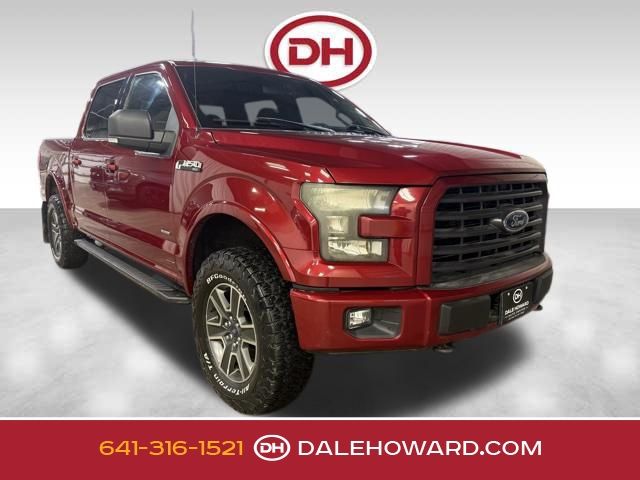 Ruby Red Metallic 2015 Ford F-150 XLT SuperCrew 4WD Pickup Truck Four-Wheel Drive 6-Speed Automatic