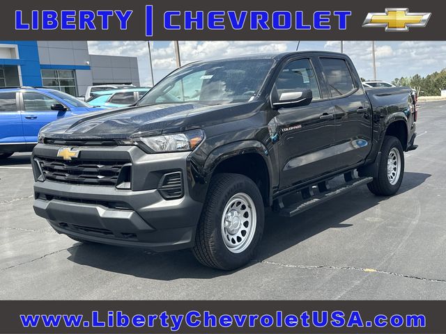 Black 2025 Chevrolet Colorado Work Truck Crew Cab 4WD Pickup Truck Four-Wheel Drive 8-Speed Automatic