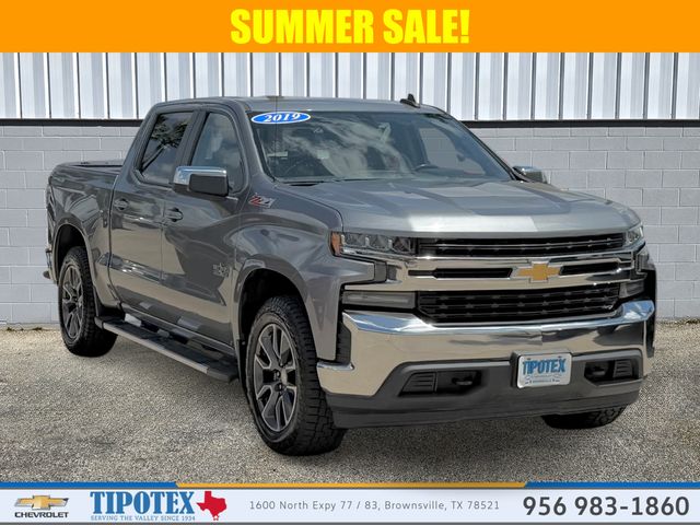Gray (Satin Steel Metallic) 2019 Chevrolet Silverado 1500 LT Crew Cab 4WD Pickup Truck Four-Wheel Drive 8-Speed Automatic