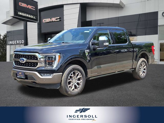 Agate Black Metallic 2022 Ford F-150 King Ranch SuperCrew 4WD Pickup Truck Four-Wheel Drive Automatic